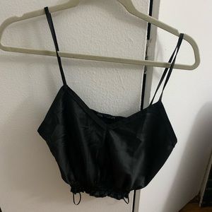 Zara black crop top